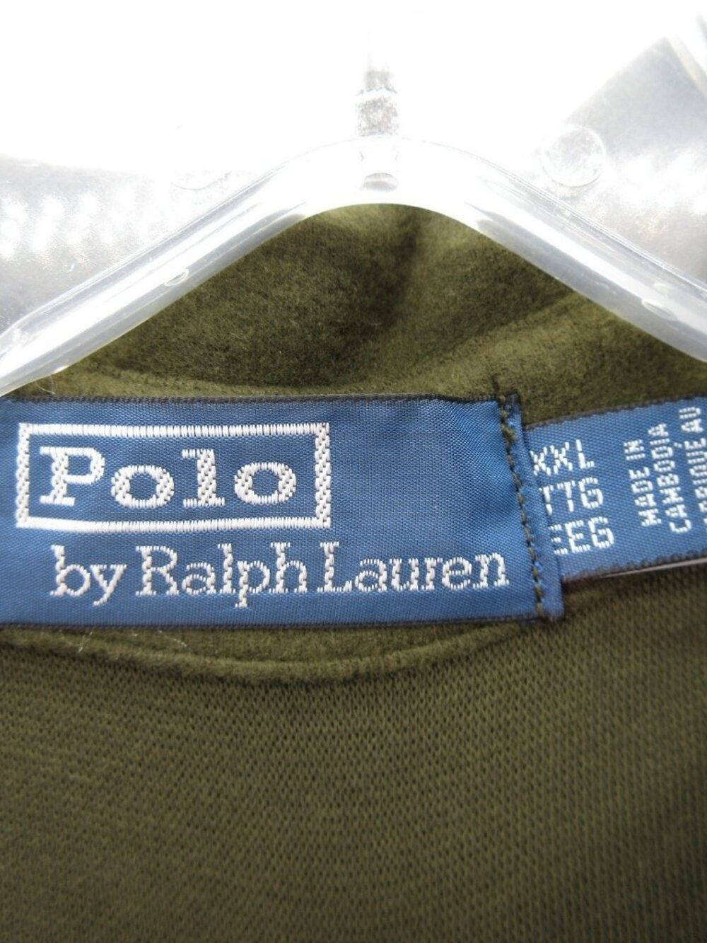 Polo Ralph Lauren Shirt XXL Olive Brush Fleece Button Up Work Shacket - Picture 12 of 14